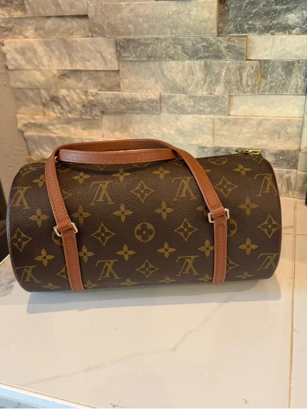 Louis Vuitton Papillon 26 Monogram Barrel Bag in Brown - AUTHENTIC- Vintage 1997